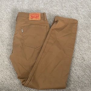 Levi's 502. 34x32. Dark khaki jeans. Gently used.